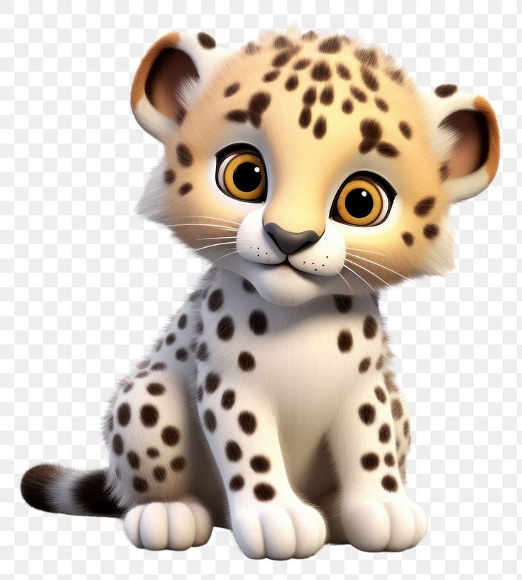 a cute little cheetah sitting down with big eyes