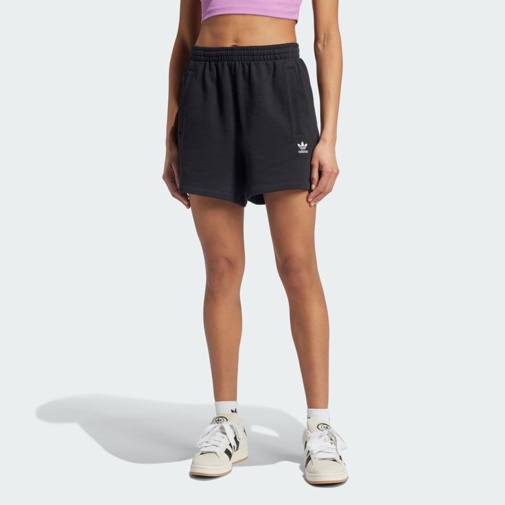 adidas Shop the Essentials French Terry Shorts - Black at adidas.com/us! See all the styles and colors of Essentials French Terry Shorts - Black at the official adidas online shop. Sportswear Bottoms With Three Stripes For Summer, Three Stripes Sportswear Bottoms For Summer, Adidas Sporty Bottoms With Built-in Shorts, Three Stripes Branding Sportswear For Summer, Adidas Athleisure Bottoms With Built-in Shorts, Adidas Relaxed Fit Jogging Bottoms, Adidas Logo Cotton Shorts For Summer, Adidas Logo Shorts For Summer, Adidas Three Stripes Shorts For Streetwear