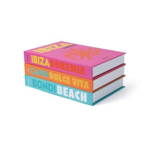 three books stacked on top of each other in front of a white background with the title ibiza micheli dolce hita i bondi beach