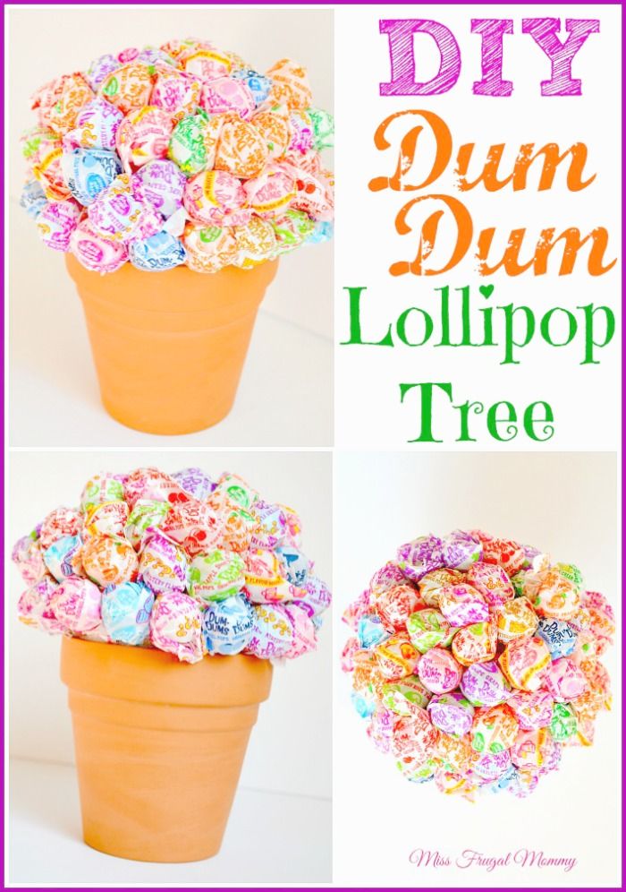 DIY Dum Dum Lollipop Tree Sucker Tree, Halloween Candy Crafts, Lollipop Decorations, Lollipop Tree, Candy Crafts, Cupcake Tower, Candy Bouquet, 16th Birthday Party, Simple Valentine