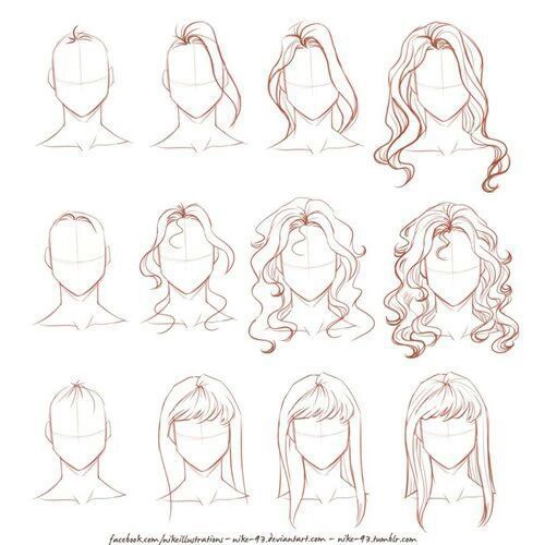 a bunch of different types of hair and how to draw them with pencils on paper