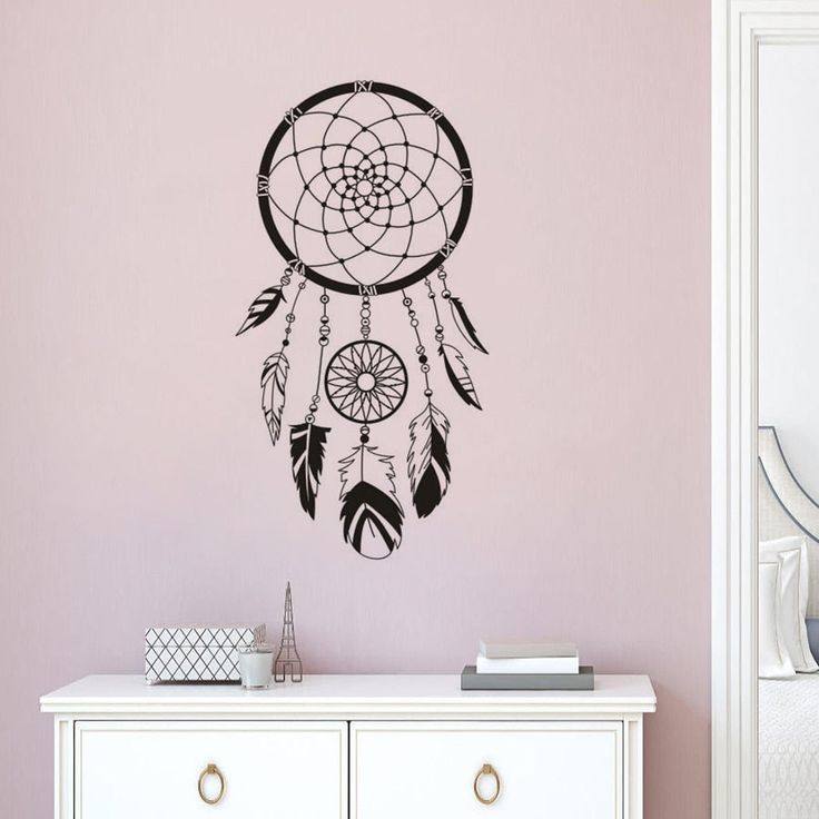 a wall decal with a dream catcher on it