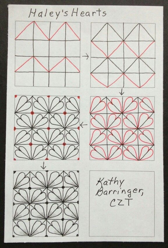 the instructions for how to make an easy quilt pattern with different shapes and sizes, including hearts