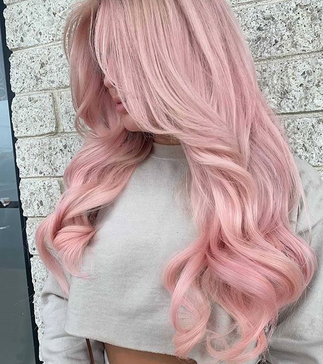 Pink Hair Extensions, Thick Natural Hair, Light Pink Hair, Fine Natural Hair, Tom Pastel, Pastel Pink Hair, Hair Color Shades, Tape In Extensions, Hair Color Pink