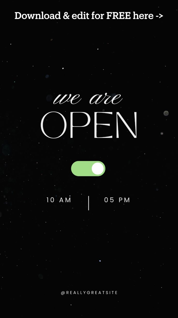 Announce your business reopening with this sleek black minimalist "We Are Open" Instagram Story template. Perfect for catching your followers' attention with a modern and clean design. This template is fully editable, free, and watermark-free. Personalize it and download from the link in the image to Canva. #WeAreOpen #BusinessReopening #InstagramStory #EditableTemplate #MinimalistDesign #FreeDownload #ModernBusiness #SocialMediaMarketing We Are Open Instagram Story, Now Open Instagram Post, Cup Business, History Instagram, Sports Massage Therapy, Nail Business, Template Black, Black Minimalist, Sports Massage