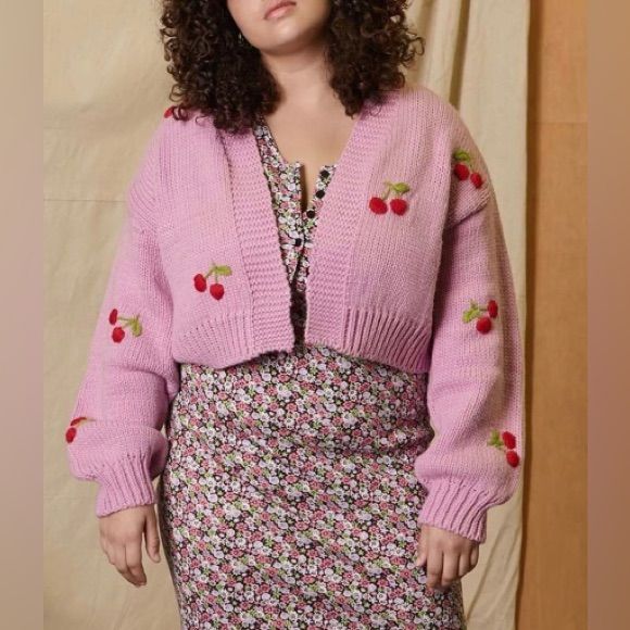 Nwt Forever 21 Cherry Cardigan Sweater | Size: Medium | Color: Purple/Multi Forever 21+ - A Purl Knit Cardigan Sweater Featuring Allover Embroidered Cherry Detailing, Dropped Long Sleeves, Ribbed Trim, An Open Front, And Cropped Hem. Content + Care - 100% Acrylic - Hand Wash Cold Ships Within 24 Hours And I Am Open To Offers! Cute V-neck Spring Cardigan, Trendy Spring Cardigan, Trendy V-neck Outerwear For Spring, Trendy V-neck Spring Outerwear, Trendy Fitted Cardigan For Spring, Trendy Fitted Spring Cardigan, Oversized Cute Spring Outerwear, Fitted Forever 21 Sweater For Spring, Trendy Spring Cardigan For Day Out