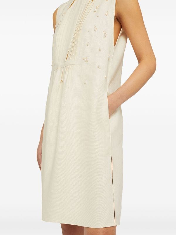 Jil Sander pearl-embroidered Shirt Dress - Farfetch Embroidered Shirt Dress, Yoko London, Exclusive Fashion, Ballet Flat Shoes, Ski Wear, Embroidered Shirt, Lady Dior, Jil Sander, Coat Dress