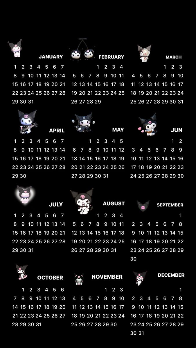 an image of a calendar with cats in the dark night sky and stars on it