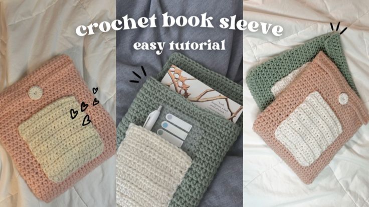 the crochet book sleeve is easy to make