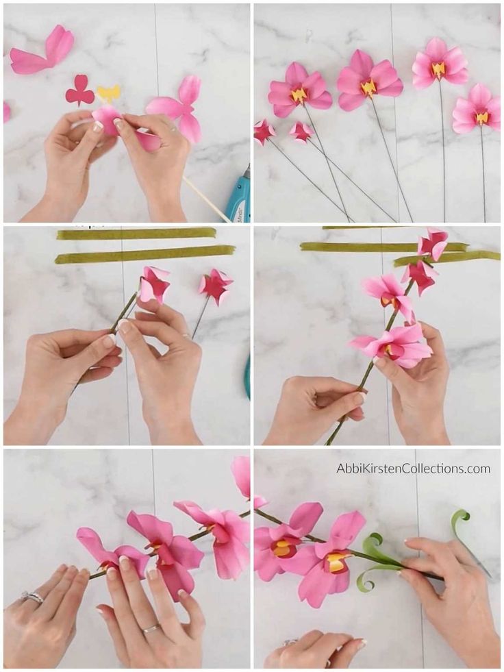 step by step instructions on how to make paper flowers