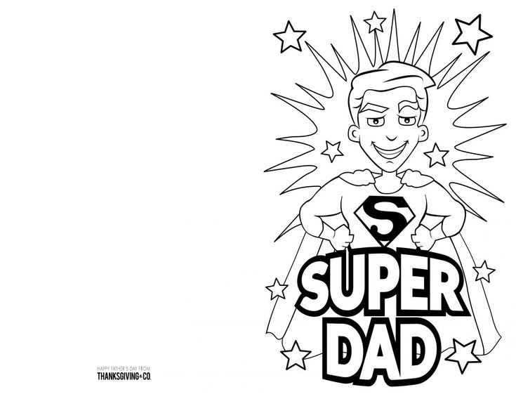 a black and white drawing of a super dad