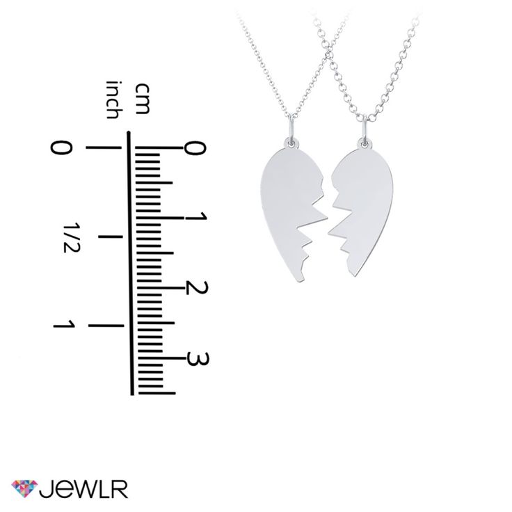 Create the ultimate symbol of love with the perfect gift for a couple, boyfriend and girlfriend, husband and wife, parent and child, siblings, or best friends. This stunning necklace set features one heart split between two people destined to be together. Crafted in sterling silver, personalize each half of the heart with a meaningful engraving and choose the perfect chain style and length for both halves. Your necklace set will arrive beautifully packaged as two separate gifts, ready to share. Couples' Heart Shaped Stainless Steel Jewelry, Couples' Stainless Steel Heart-shaped Jewelry, Couples' Silver Stainless Steel Necklaces, Silver Stainless Steel Couples Necklace, Valentine's Day Couples Jewelry In White Gold, Valentine's Day Couples White Gold Jewelry, Valentine's Day Couples' White Gold Jewelry, Couples' Stainless Steel Heart Jewelry, Stainless Steel Heart Charm Jewelry For Anniversary