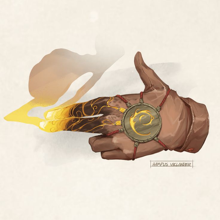 a drawing of a hand with a ring on it's thumb and fire in the middle