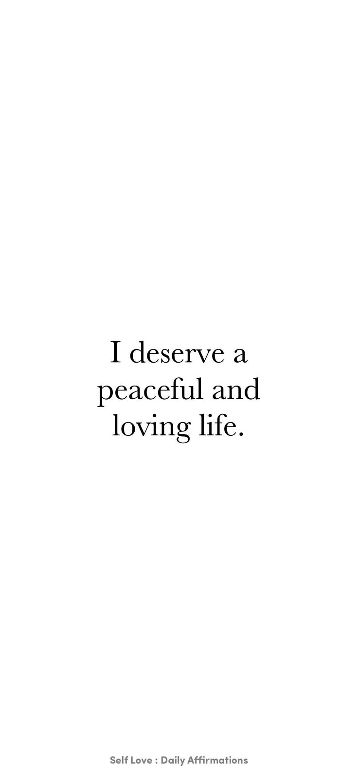 a quote that reads, i observe a peaceful and loving life