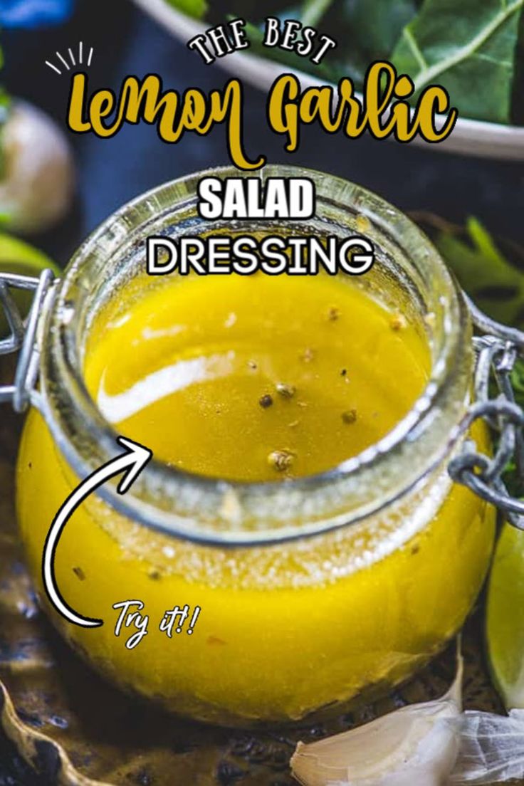 the best lemon garlic salad dressing