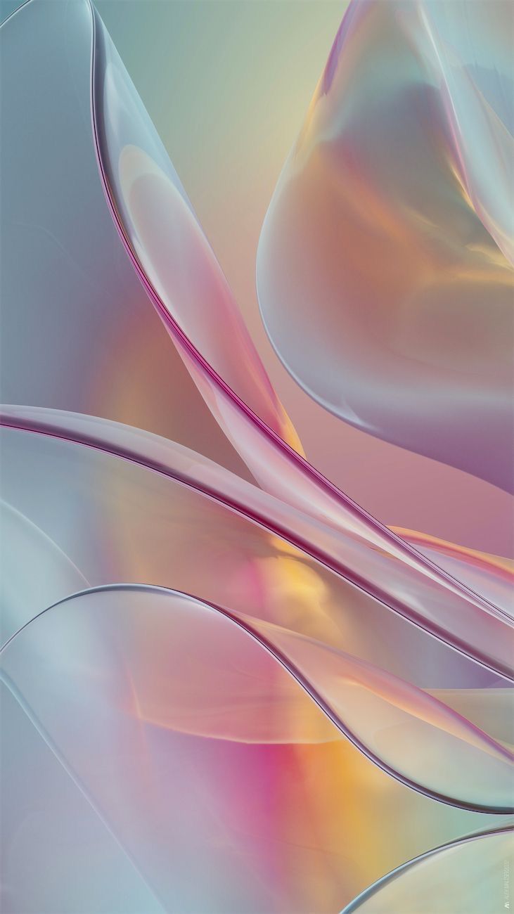 an abstract background with wavy lines and colors in pink, blue, yellow and white