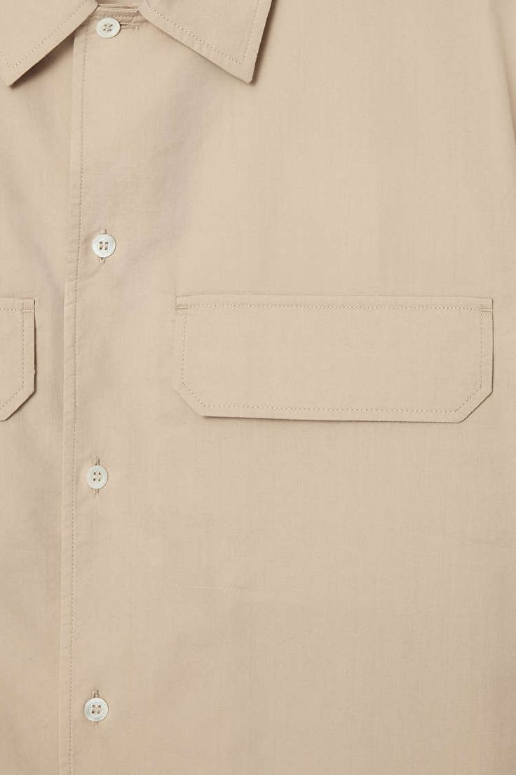 FLAP-POCKET UTILITY SHIRT - BEIGE - Shirts - COS Beige Shirt, Utility Shirt, Flap Pocket, Work Wear, Short Sleeves, Relaxed Fit, How To Wear