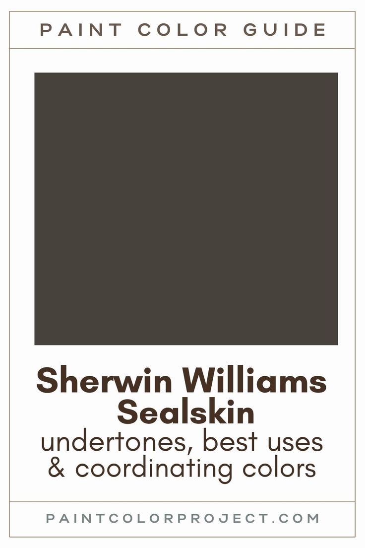 the color guide for sherylin williams's sealkin undertones, best uses and coordinating colors