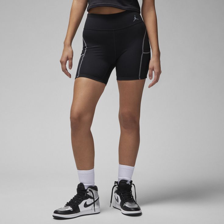 Sprint into spring, then keeping going through the whole season in these tight-fitting shorts. Designed to hit right at the belly button and stay up through your hardest workouts, they're made with sweat-wicking tech to keep you dry. Black Bottoms With Built-in Shorts For Running, Black Sports Bottoms With Built-in Shorts, Sporty High Stretch Nylon Athletic Shorts, High Stretch Nylon Athletic Shorts, Black High Stretch Athletic Shorts Athleisure, Black High Stretch Athletic Shorts, Sporty Black Bottoms With Built-in Shorts, Black Breathable Athletic Shorts With High Stretch, Sporty Activewear With Built-in Shorts