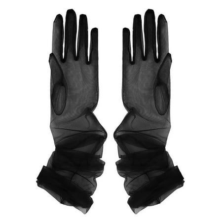 The Winter Wind Is Bitterly Cold, But With It, Your Hands Will No Longer Be Alone. These Gloves Are Not Only An Accessory, But Also An Intimate Care. Size: One Size.  Color: Black. Camisa Rock, Bride Gloves, Sheer Gloves, Tulle Gloves, Mens Winter Gloves, Elbow Length Gloves, Tulle Material, Fashion Gloves, Gloves Fashion