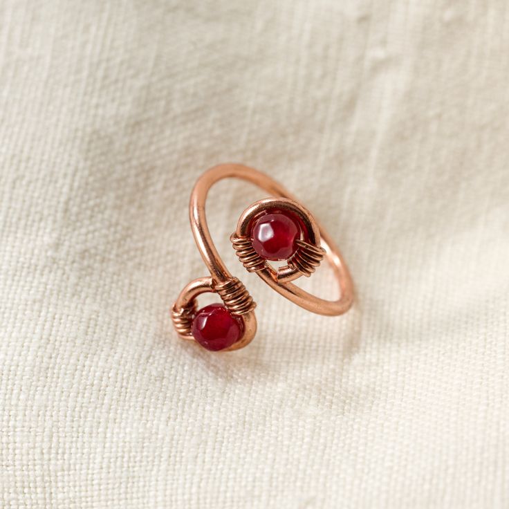 Maite Agate Wrap Ring - Ten Thousand Villages Hand-strung Agate Jewelry For Festivals, Bohemian Hand-knotted Agate Jewelry, Red Agate Jewelry With Polished Finish, Classic Red Agate Jewelry, Spiritual Hand-strung Agate Jewelry, Wire Jewelry Earrings, Diy Creative Crafts, Wire Bracelet, Diy Creative