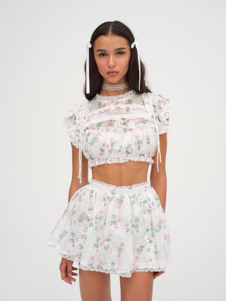 We make enchanting clothing for the vibrant muse unafraid to take risks, forge their own way and embrace a bit of adventure. Feminine Tops, Burnout Fabric, Feminine Top, White Mini Skirt, Spring Floral Dress, Love And Lemons, Festival Dress, White Crop Top, For Love And Lemons