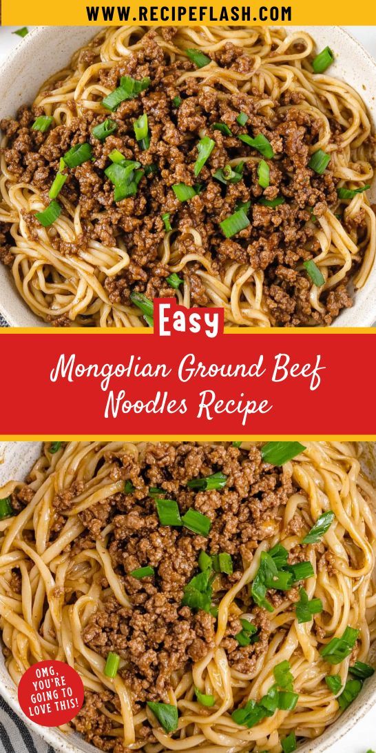 Looking for a quick and delicious dinner idea? This Mongolian Ground Beef Noodles Recipe is packed with flavor and can be on your table in under 30 minutes! Save this easy ground beef dish for busy weeknights and impress your family with a meal they'll love. Easy Mongolian Ground Beef Noodles, Ramen With Ground Beef, Mongolian Beef And Noodles, Beef Noodles Recipes, Mongolian Beef Noodles, Lean Ground Beef Recipe, Mongolian Recipes, Mongolian Ground Beef Noodles, Ground Beef Noodles