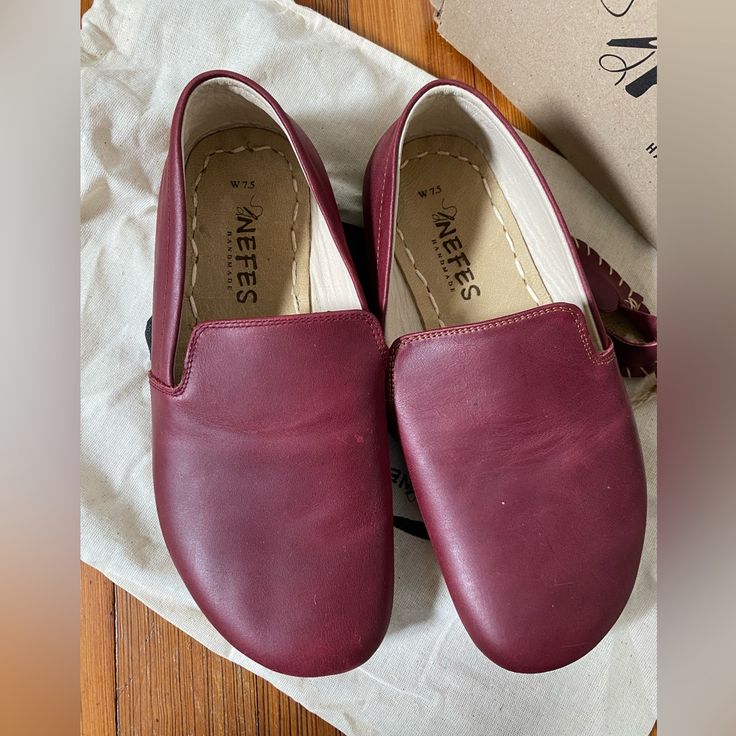 Unused Handmade Leather Shoes, Loafer Flats, Flat Shoes Women, Leather Shoes, Leather Handmade, Loafers, Women Shoes, Red, Women Shopping