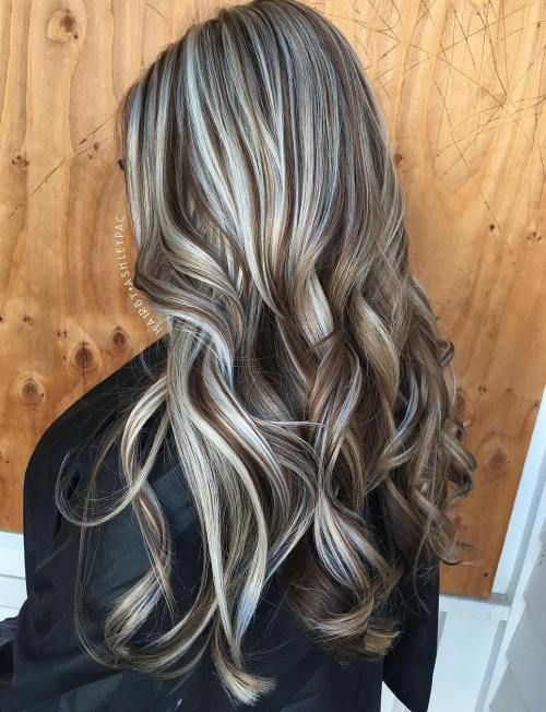 Brown And Silver Balayage Hair Platinum Blonde Highlights, Grey Highlights, Going Grey, Brown Ombre Hair, Covering Gray Hair, Jamie Chung, Black Hair With Highlights, Silver Hair Color, White Highlights