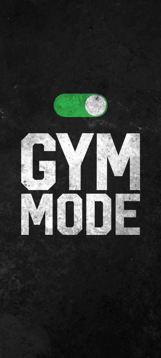 the gym mode logo is shown on a black background with green and white letters that read gym mode