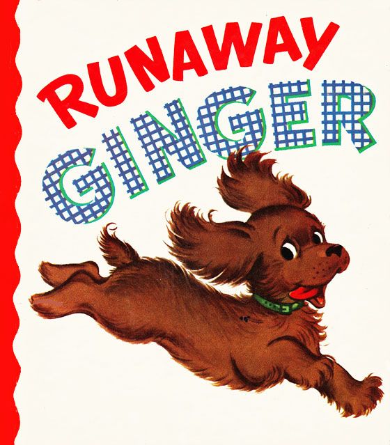 an old children's book with the title runaway ginger