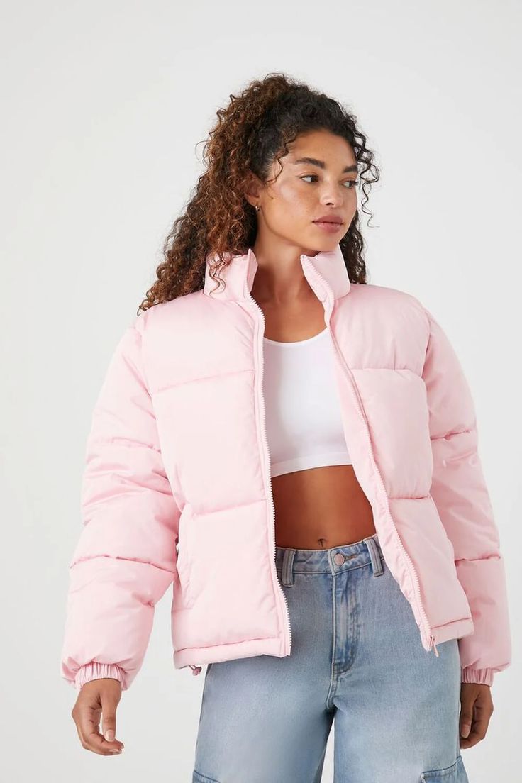 Quilted Puffer Jacket Preppy Jacket, Pink Puffer Jacket, Girls Puffer Jacket, Quilted Puffer Jacket, Puffer Jacket Women, Cute Preppy Outfits, Cute Jackets, Winter Fits, Dream Clothes