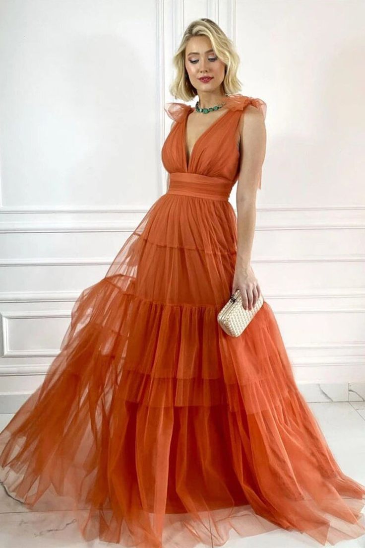 Tulle Maxi Dress, Burnt Orange Dress, Tiered Maxi Skirt, Soft Tulle, Wedding Guest Outfit Summer, Dreamy Dress, Gothic Dress, Prince Charming, Sleeveless Maxi Dress