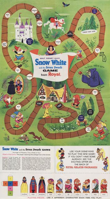 an advertisement for snow white and the seven dwarfs from disney's animated movie, which is