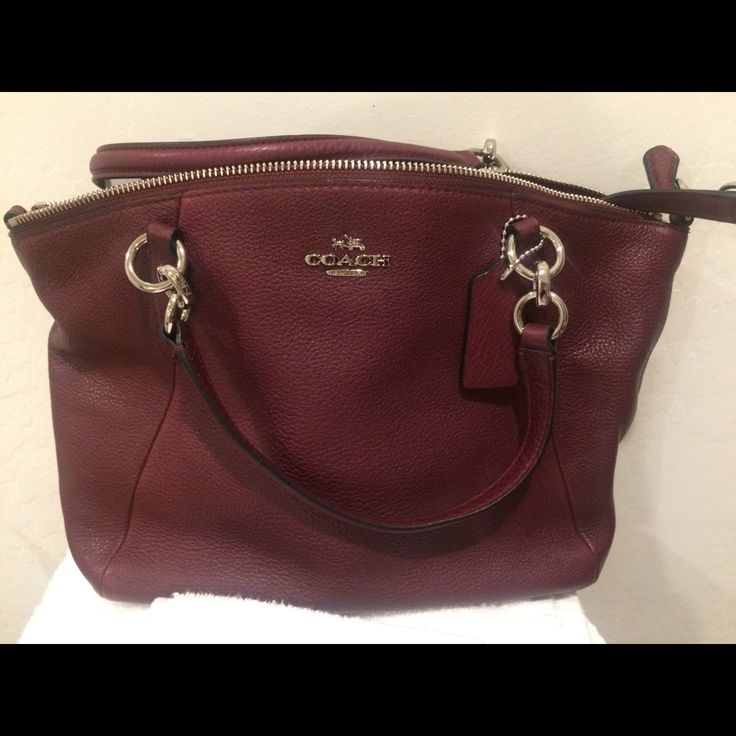 Brand New With Tags, Comes With A Crossover Strap. Elegant Burgundy Satchel For Errands, Elegant Burgundy Bag For Errands, Coach Burgundy Bag With Top Carry Handle, Coach Burgundy Bag With Adjustable Strap, Coach Burgundy Shoulder Bag With Removable Pouch, Elegant Burgundy Bag With Silver-tone Hardware, Coach Burgundy Bag With Zipper Closure, Red Coach Bag With Double Handle, Brown Tote Bag