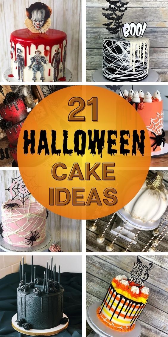 21 Halloween Cake Ideas and 8 photos of different spooky Halloween cake decoration ideas Halloween Cake Ideas, Scary Halloween Cakes, Spooky Halloween Cakes, Cake Decoration Ideas, Scary Party, Halloween Cake Decorating, Halloween Cake, Halloween Cakes, Halloween Recipes