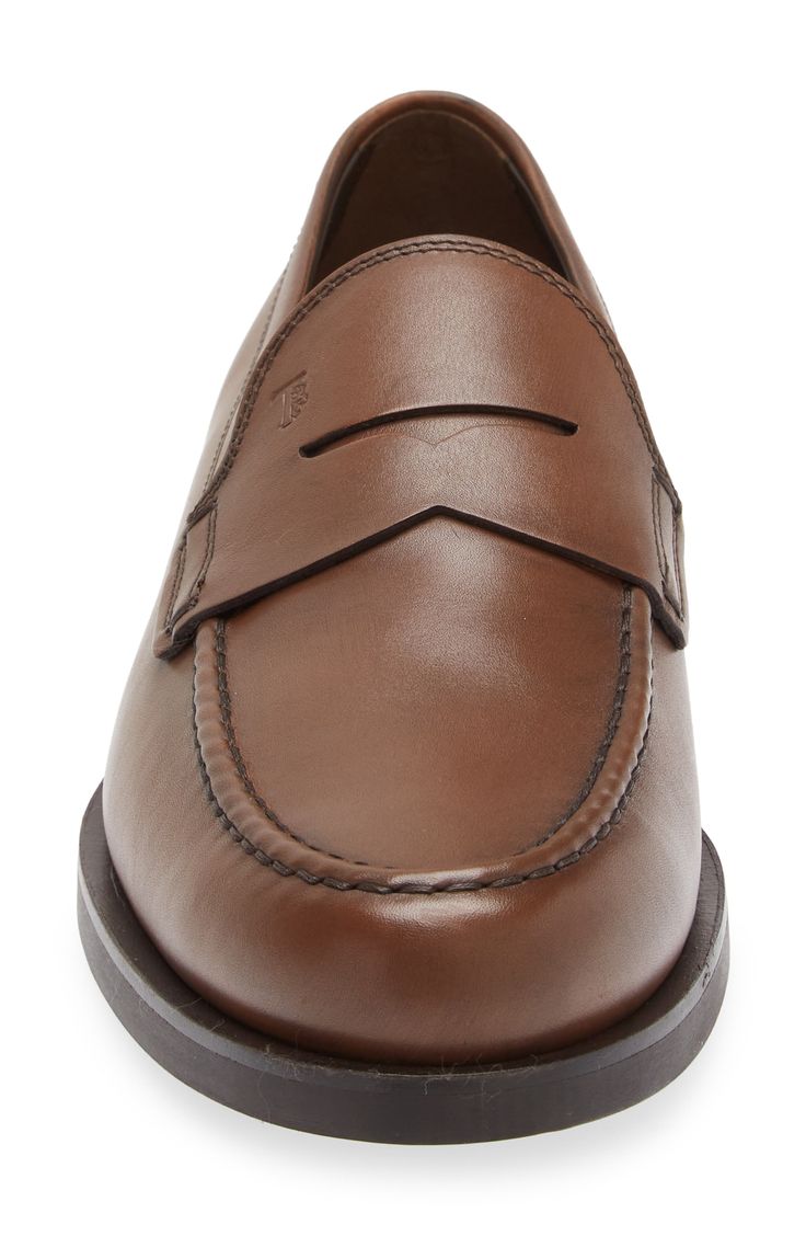 A classic keeper strap and exposed hand-stitching add a refined touch to a sharp Italian loafer crafted in semiglossy calfskin leather with a pebbled sole. Leather upper and lining/rubber sole Made in Italy Designer Shoes Italian Loafers, Penny Loafers Men, Penny Loafers, Loafers Men, Hand Stitching, Calf Skin, Designer Shoes, Leather Upper, Loafers