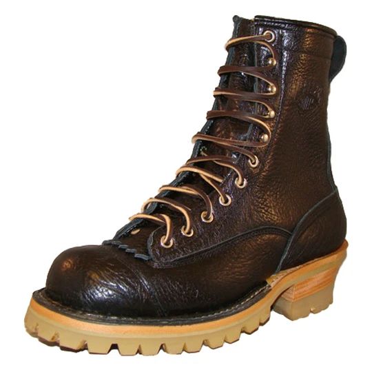 a pair of brown boots with laces on them