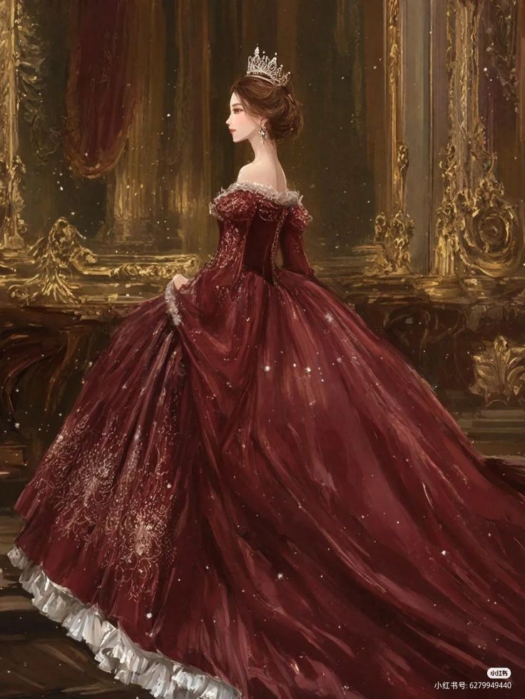 Princesscore Outfits Aesthetic, Female Rouge Outfit, Vintage Princess Dress Fairytale, Ballgowns Victorian Aesthetic, Royalty Core Outfits, Old Princess Dresses, Queen Gowns Royal, Princess Gown Royalty, Royal Dress Aesthetic