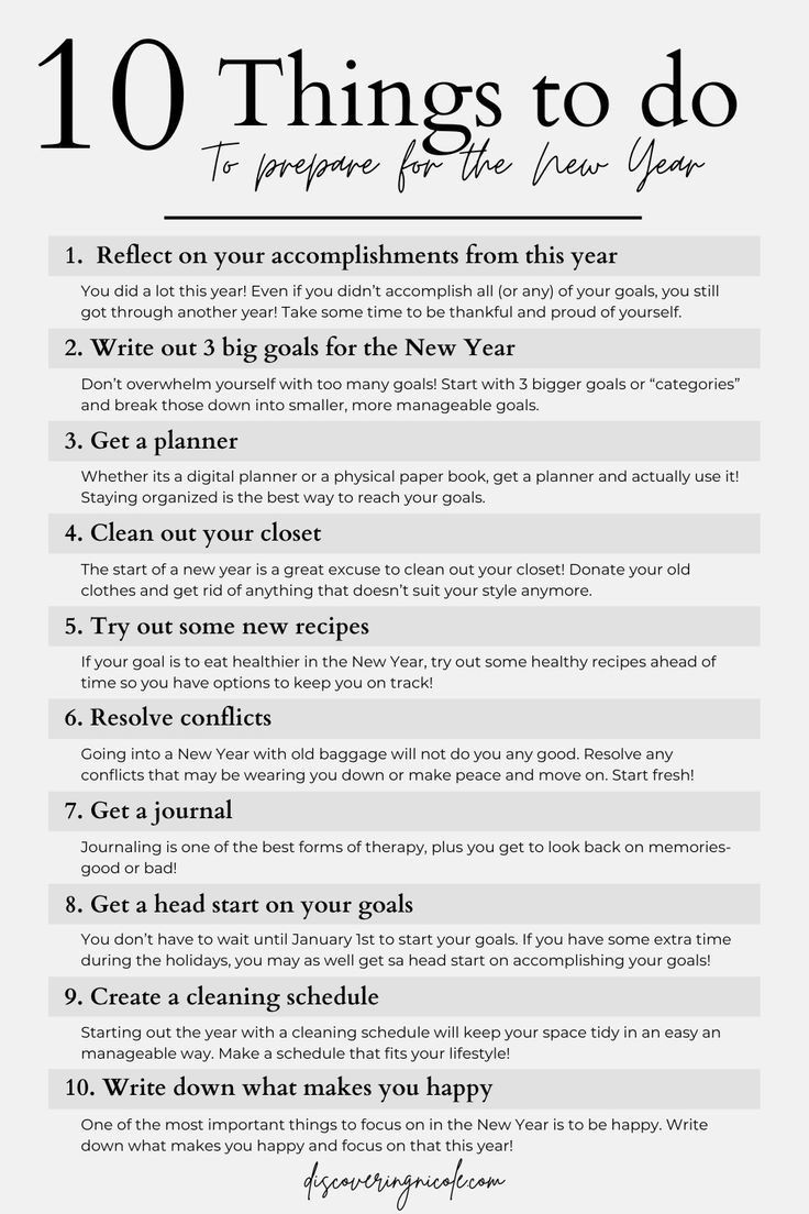 Things To Start In 2024, How To Start 2024, New Year Checklist 2024, Prepare For 2024, Preparing For 2024, Things To Do Before 2024, New Years Checklist, What To Do Before New Year, Things To Do For The New Year