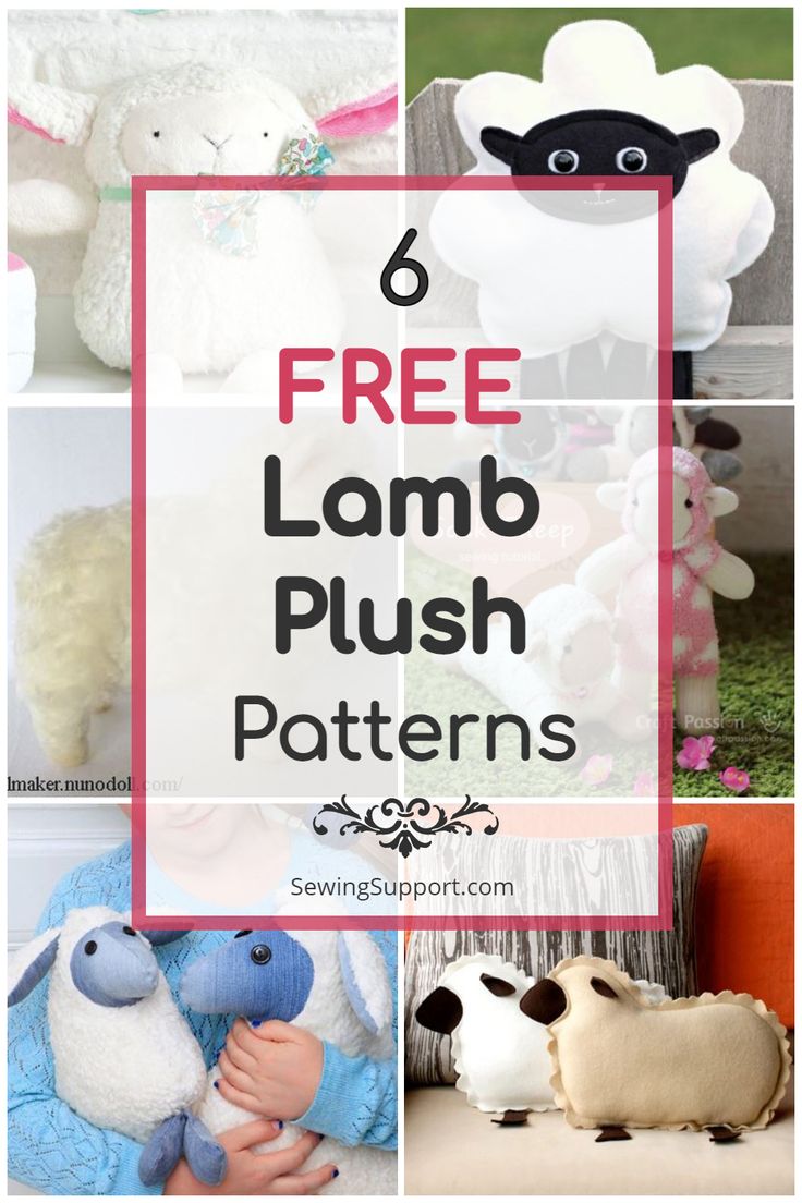 6 free lamb plush patterns to sew