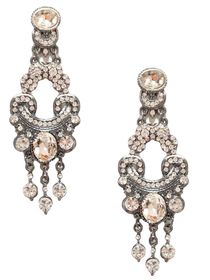 PRICES MAY VARY. Art Deco Victorian Edwardian Antique Vintage Clear Rhinestone Long Dangle Wedding Bridal Prom Earrings Elegant and sophisticated Edwardian Victorian Art Deco era design Great gift for collectors and lovers of antique vintage style Perfect Gatsby party, flapper costume, wedding, bridal, bridesmaid, prom earrings Size approx: 1" inches wide x 2.5" inches long These clear rhinestone antique style pierced earrings will add a touch of sparkle and elegance to dress up any outfit. Antique Costume Jewelry, Edwardian Jewelry, Prom Earrings, Deco Retro, Jewelry Accessories Ideas, Retro Jewelry, Black Earrings, Rhinestone Earrings, Art Deco Style