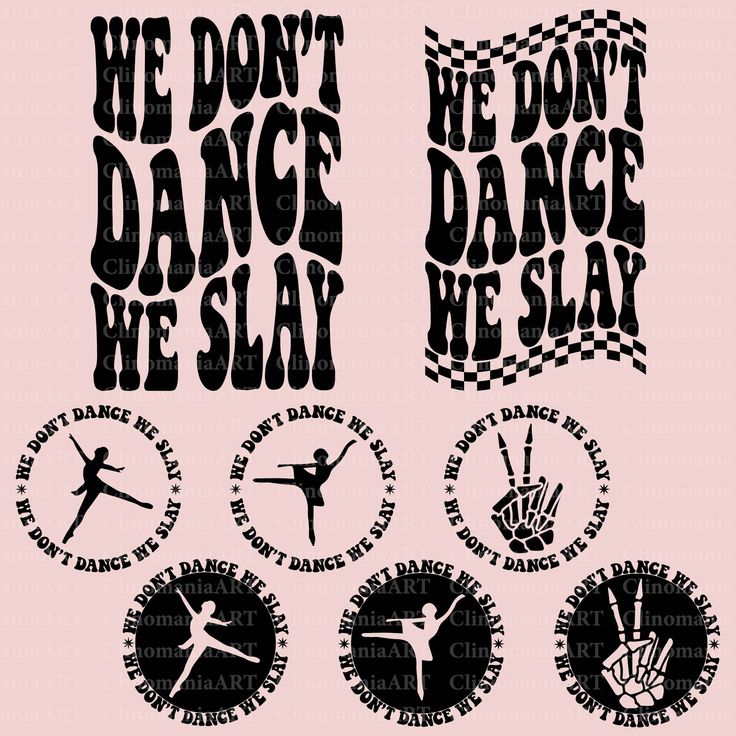 some type of dance stickers on a pink background