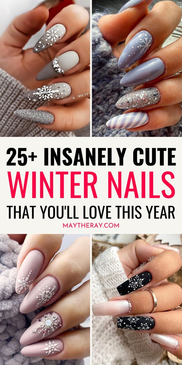 Cute Winter Nails, Winter Nail Ideas, Christmas Manicure, Winter Nails Acrylic, Nails Winter, Winter Nail Art, Winter Nail Designs, Winter Nail, Festival Nails