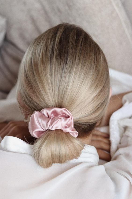 Pink Scrunchie, Silk Scrunchies, Silk Hair, Hair Breakage, Silk Pillowcase, Silk Charmeuse, Smooth Hair, Scrunchie Hairstyles, Protective Hairstyles