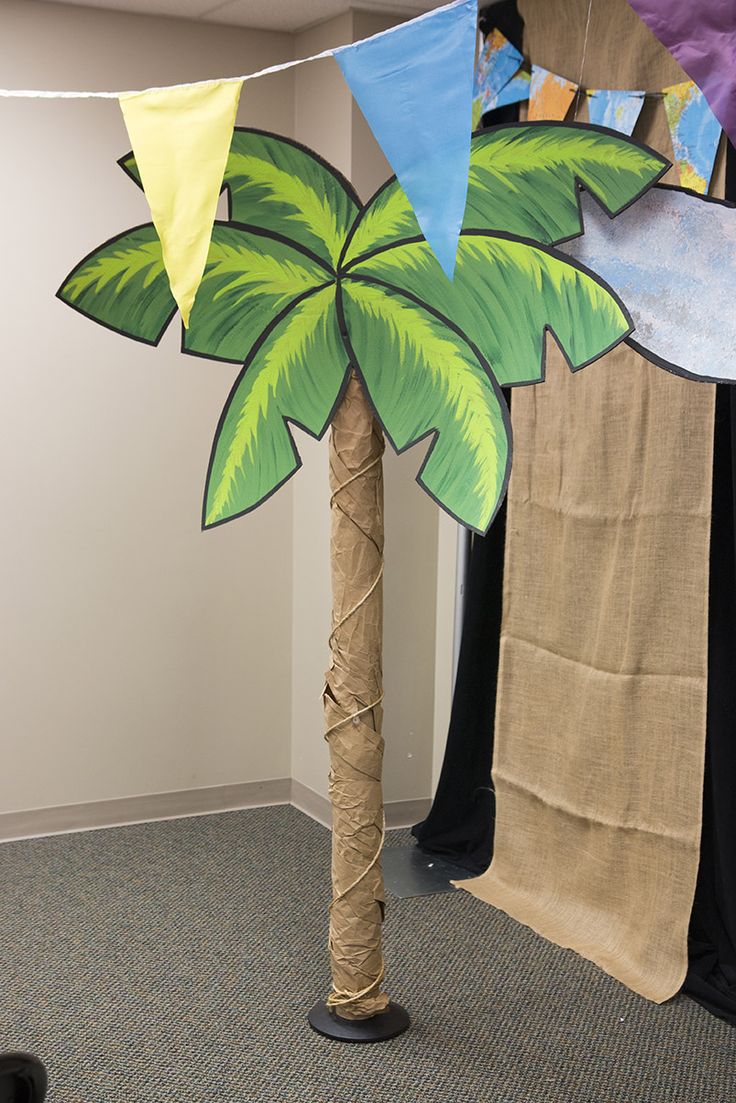 a palm tree made out of toilet paper