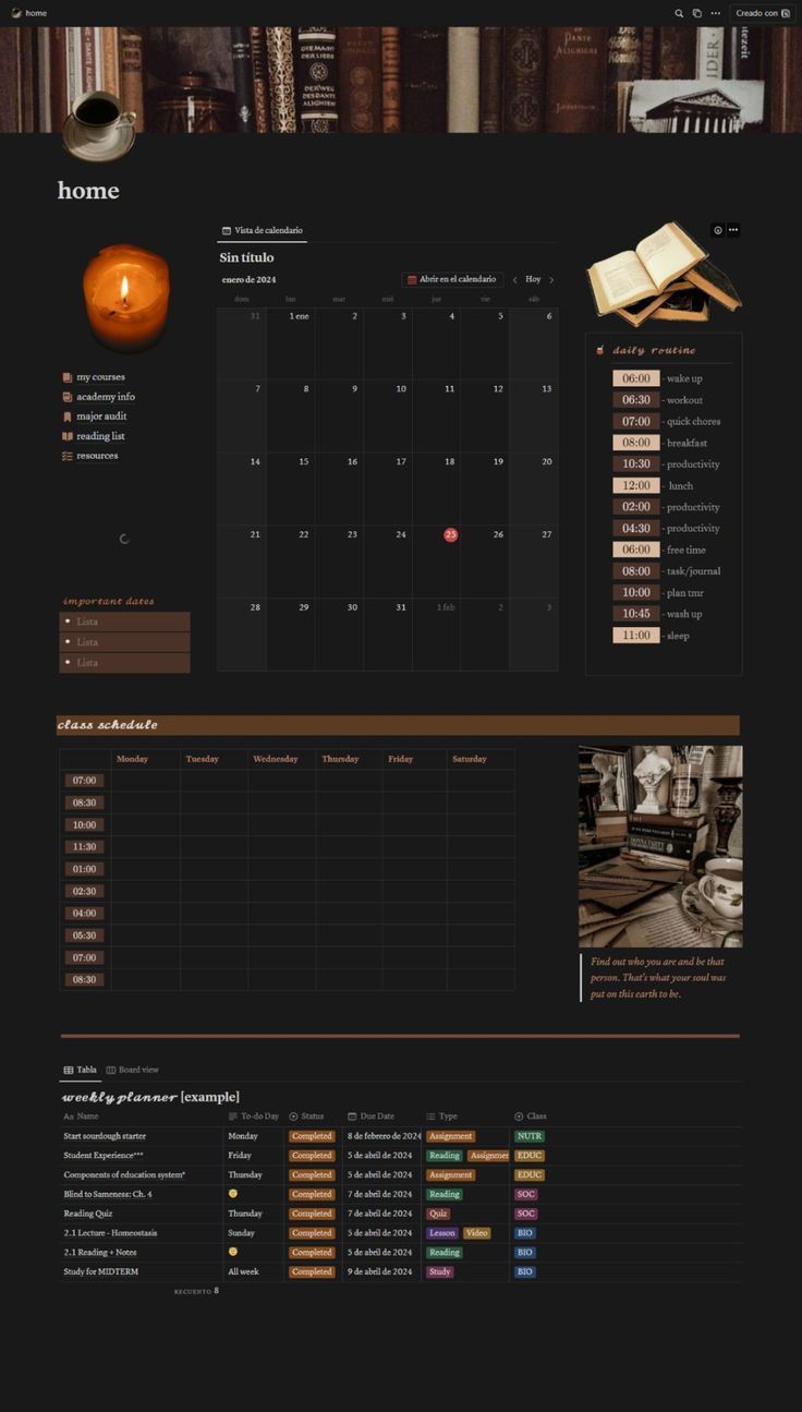 #notion_schedule, #notion_ipad, #dark_academia_notion_template, #notion_school_planner, #dark_academia_notion, #college_notion, #notion_2024, #notion_academic, #academia_notion Notion Schedule, Dark Academia Student, Notion Ipad, Notion 2024, Dark Academia Notion Template, Notion School Planner, College Notion, Notion Templates Aesthetic, Ipad 2024