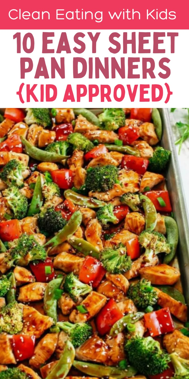 10 easy sheet pan dinner recipes that are kid approved Kid Friendly Dinners Healthy, Clean Eating With Kids, Sheet Pan Dinners Chicken, Easy Sheet Pan Dinners, Sheet Pan Suppers, Sheet Pan Dinners Recipes, Healthy Weeknight Meals, Pan Dinners, Sheet Pan Dinners