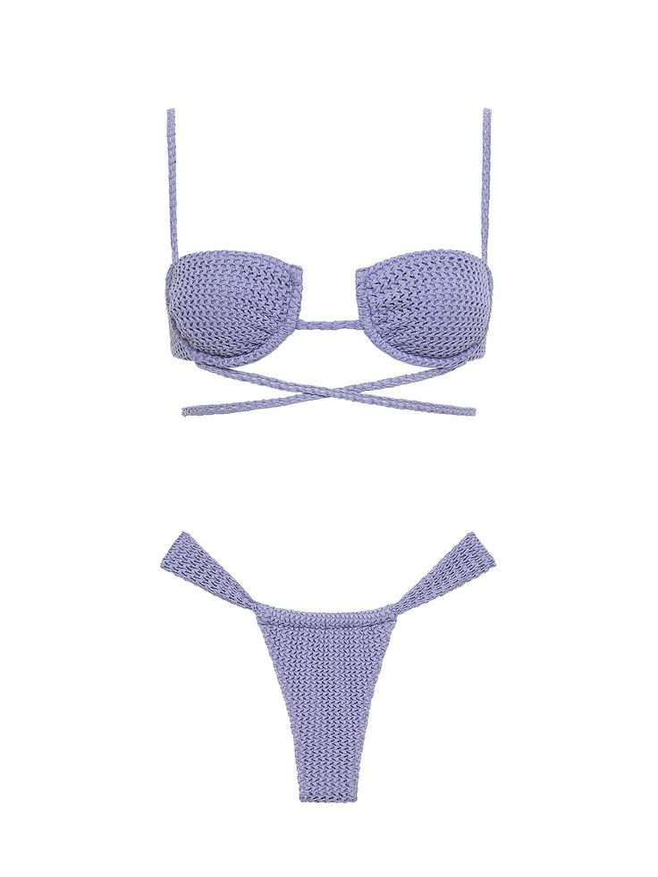 This underwire bikini top offers medium support with adjustable shoulder straps and a customizable back hook closure. The gathered cups provide a stylish detail, and the absence of padding gives a natural look. Adorned with gold tarnish-resistant metal hardware, this swimwear piece combines comfort with elegant design for a sophisticated beach or poolside look. This swim bottom offers minimal coverage with a low rise and a high-cut style designed to elongate the legs. Its unique feature allows t Strappy Swimwear With Removable Bra Pads For Beach Season, Strappy Swimwear With Removable Bra Pads For Vacation, Strappy Swimwear With Padded Cups For Vacation, Bandeau Swimwear With Padded Cups For Poolside, Chic Swimwear With Adjustable Straps And Underwire, Strappy Fitted Swimwear With Padded Cups, Fitted Strappy Swimwear With Padded Cups, Chic Padded Cups Swimwear For Vacation, Chic Underwire Swimwear With Adjustable Straps