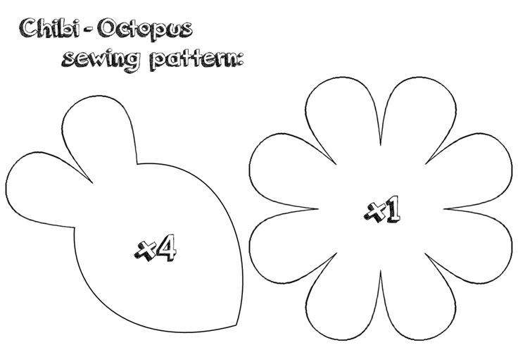 the cut out pattern for a flower with numbers on each side and four petals at the top